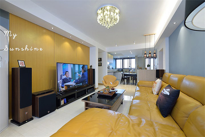 石家庄亿佰居港式三室装修--玩转撞色家居