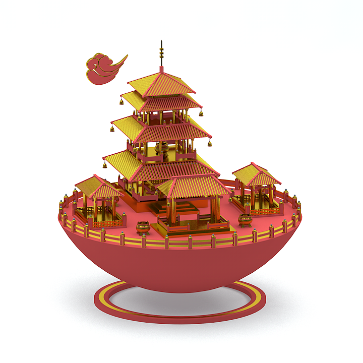 #C4D#中国古代建筑+3D视频H5交互制作(图ZMTI3MzYzMTA0) - 建筑/空间 - 站酷设计师跳跳糖创意原创素材 - 站酷ZCOOL