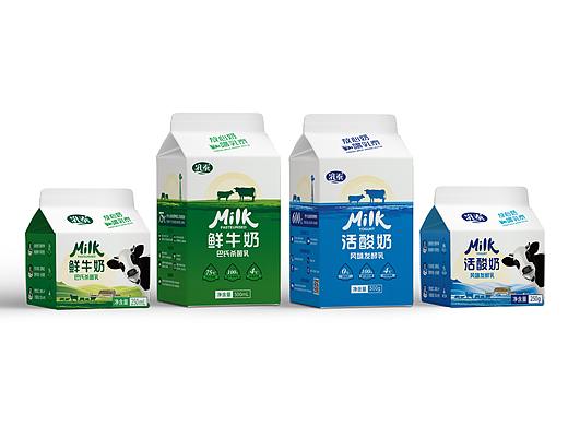 乳泰-鲜牛奶、活酸奶包装设计方案
