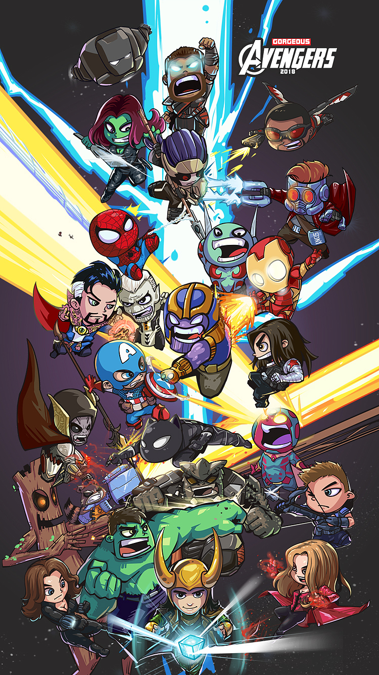 复仇者联盟：无限战争（大乱斗）（图ZMTE0NjAyNjgw） - 商业插画 - 站酷设计师GORGEOUS_高三欠原创素材 - 站酷ZCOOL