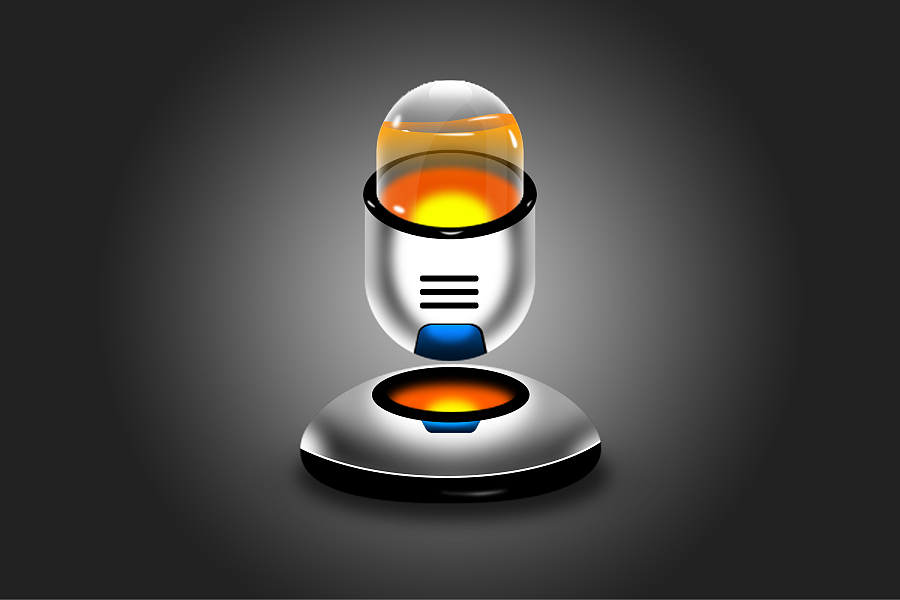 透明高光质感容器图标的临摹