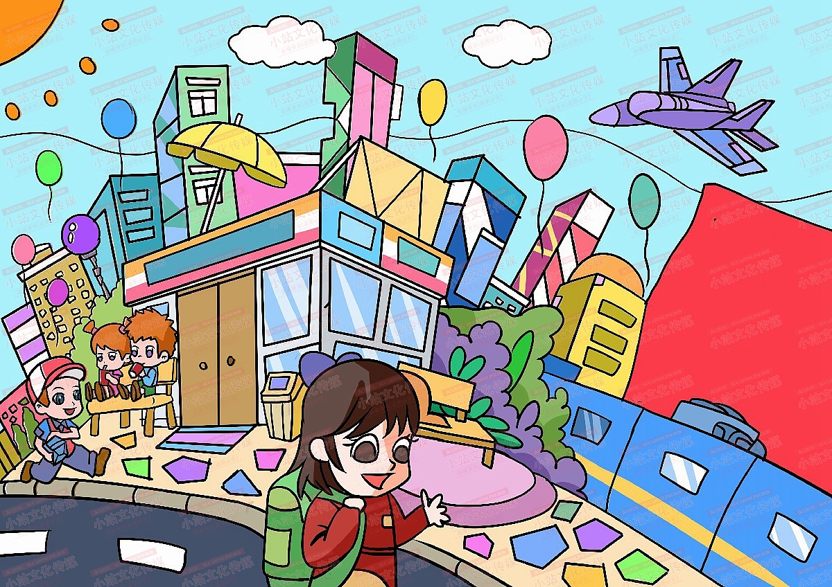 中小学生绘画 电脑绘画作品中小学电脑绘画作品23|插画|儿童插画|su