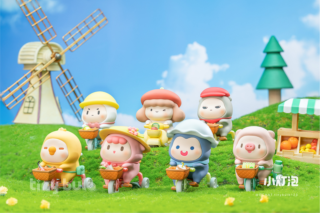 盲盒摄影 胖滚家族一起去郊游 名创优品 盲盒拍摄