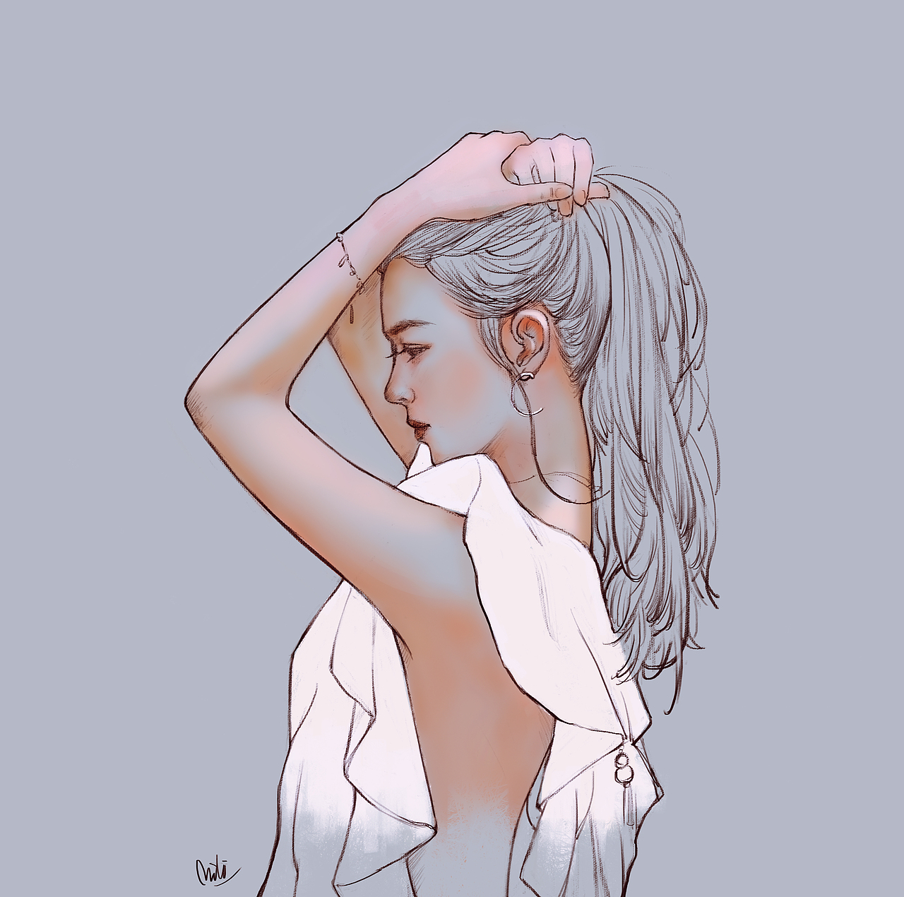 75/100 红豆（另附三张速写练习（图ZMjA3NzI4OTQ4） - 艺术插画 - 站酷设计师芈砾原创素材 - 站酷ZCOOL