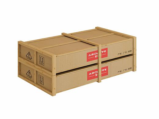 家具物流包装纸箱框3d效果图