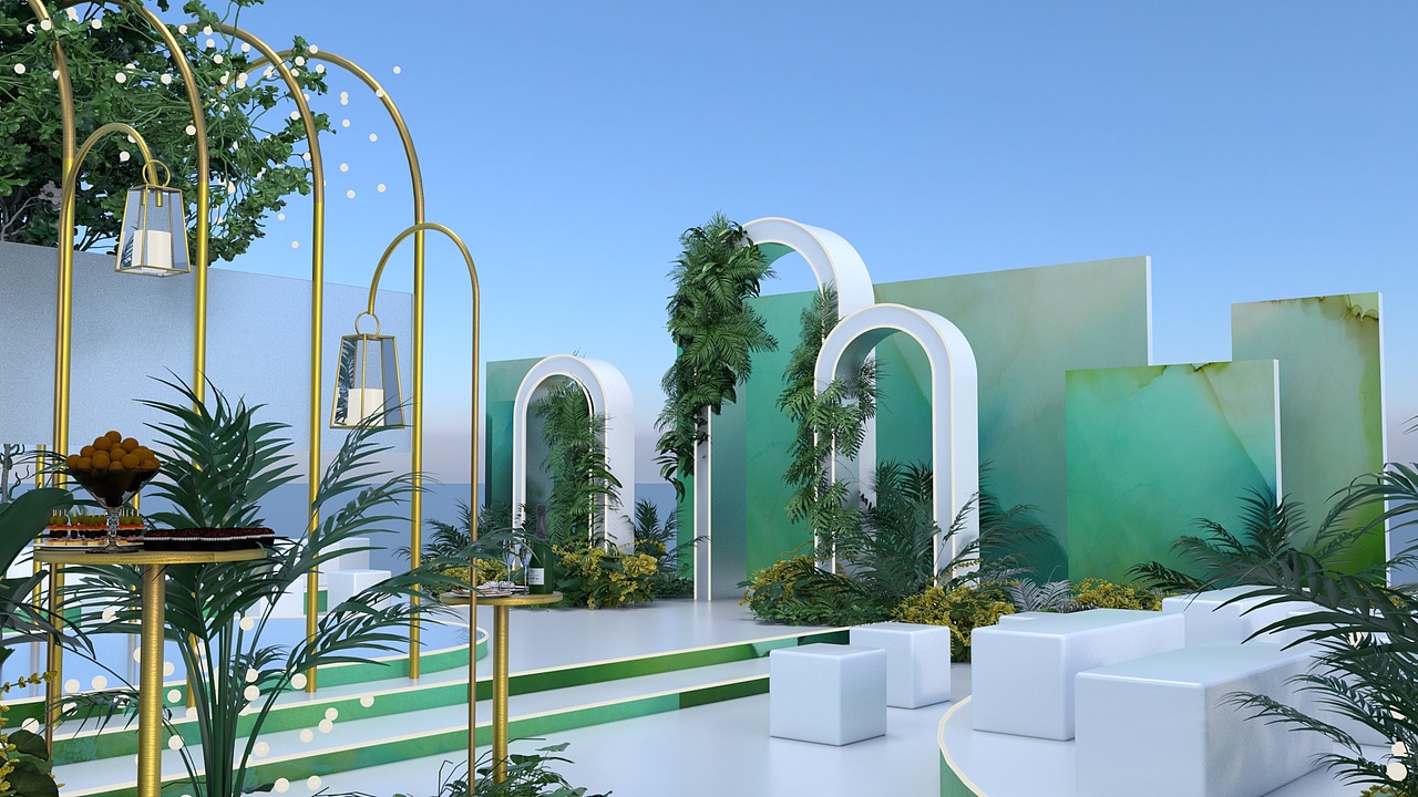 深圳印力中心“She Walks In Beauty”春夏时装周舞美（图ZMjcxMDYxNTY0） - 舞台美术 - 站酷设计师Dchamin原创素材 - 站酷ZCOOL