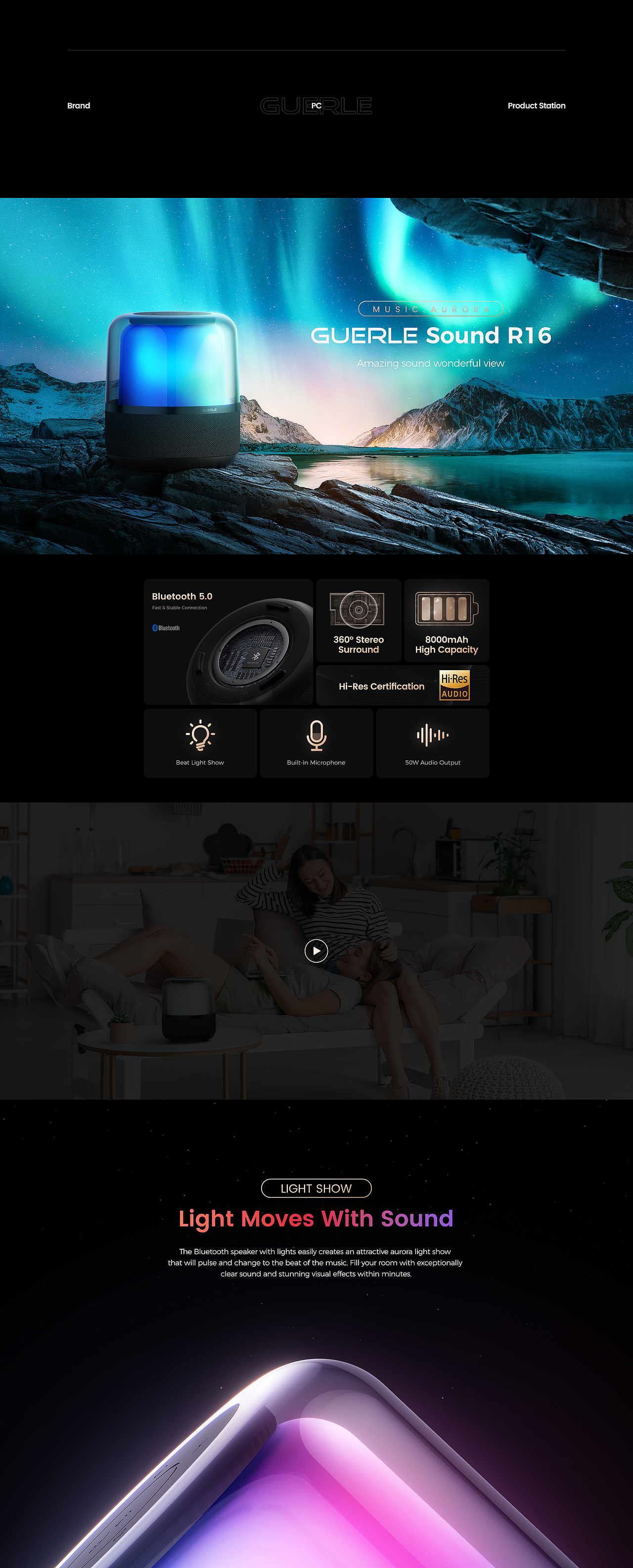 GUERLE Sound 视觉整案（图ZMjkzODc4MzAw） - 电商 - 站酷设计师Adi_阿迪原创素材 - 站酷ZCOOL
