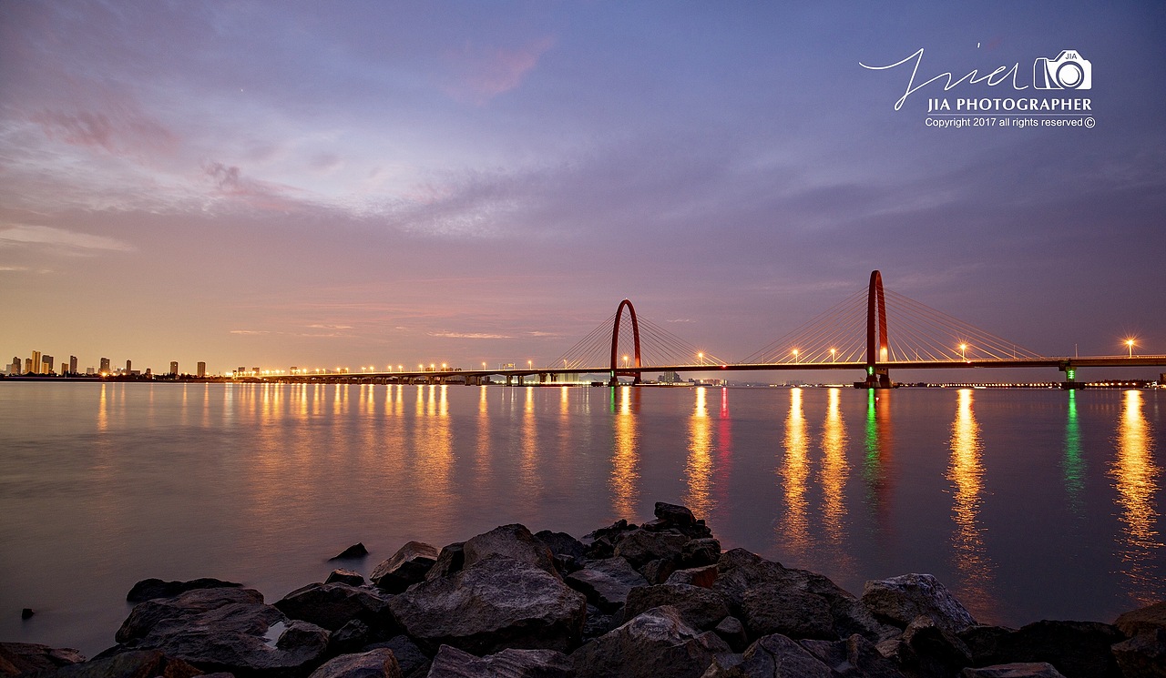 杭州 钱塘江 之江大桥 风光摄影 延时摄影