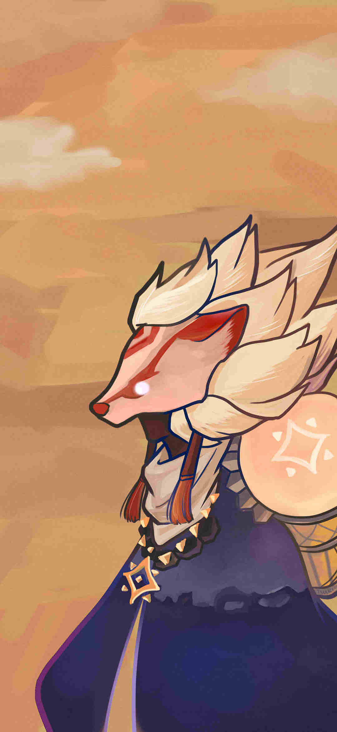 狮子头面具侧身