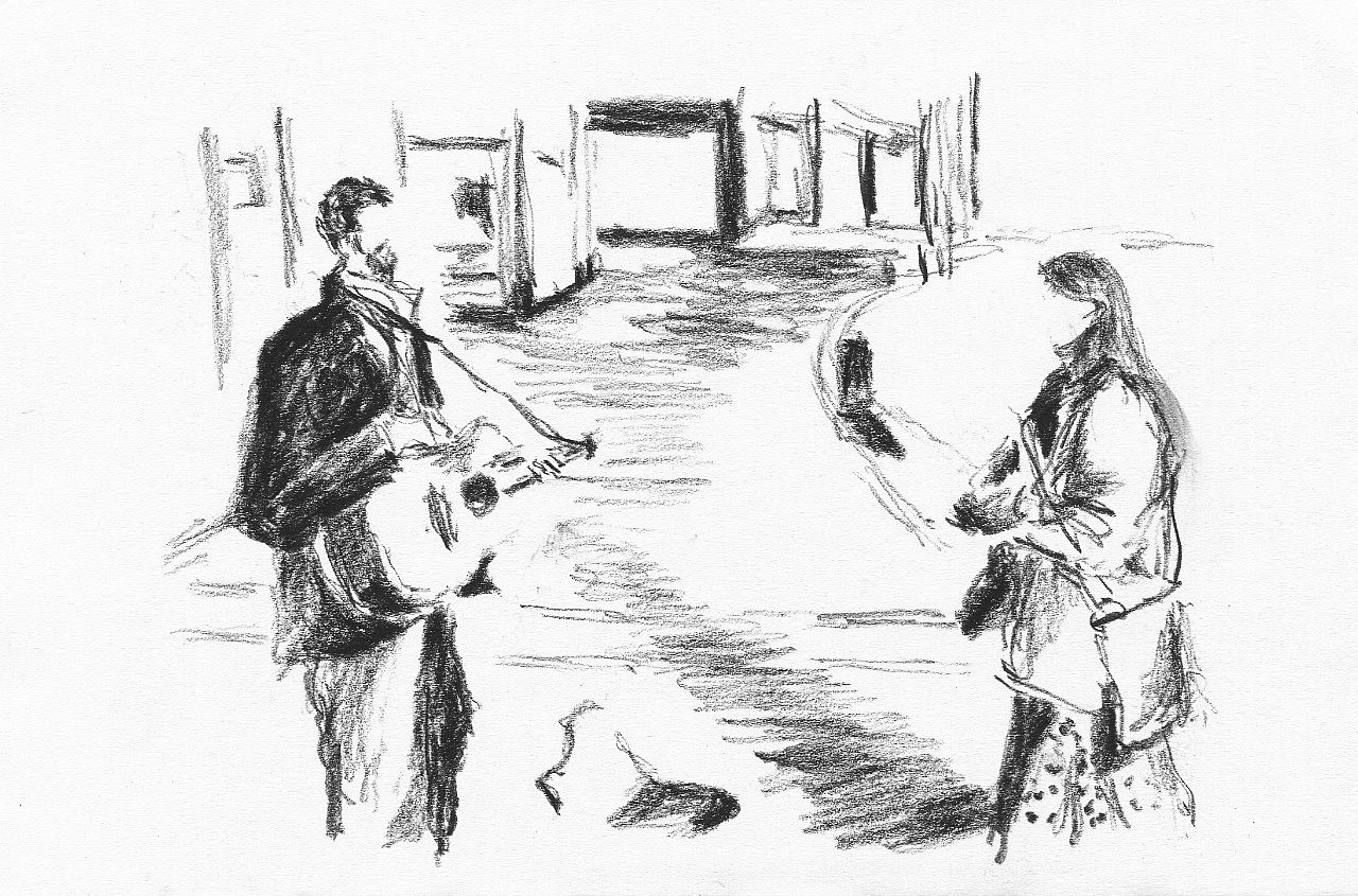 “请问那首歌你是为谁写的?”
“不为了谁。”<br>“bullshit.你肯定是为某个人而写的,你应该很爱她 。她在哪里?。”