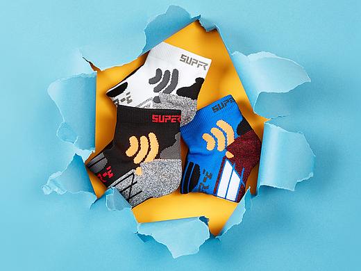 成人袜子拍摄 平铺袜子创意图组合 男女士中筒袜长袜 