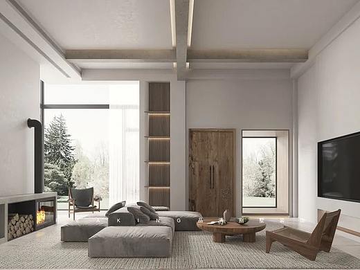 【实景】中企铂镜 | 385㎡现代简约--淡墨有山河（个人主页-ZMTM2MTEyOA==） - 平面 - 站酷设计师常州别墅装饰设计原创素材 - 站酷ZCOOL