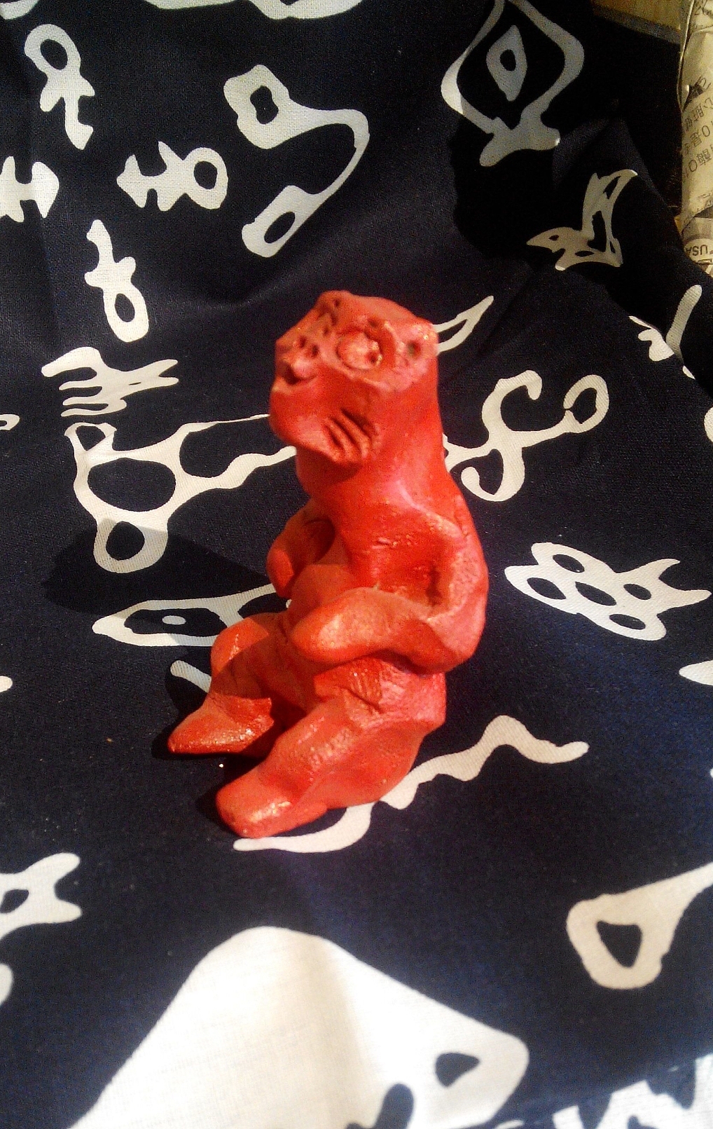 塑新斋潘纪坤 传统手工彩塑*手捏泥猴