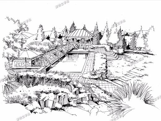 景观线稿（个人主页-ZMjc4NjcyMDQ=） - 景观设计 - 站酷设计师CAO1013原创素材 - 站酷ZCOOL