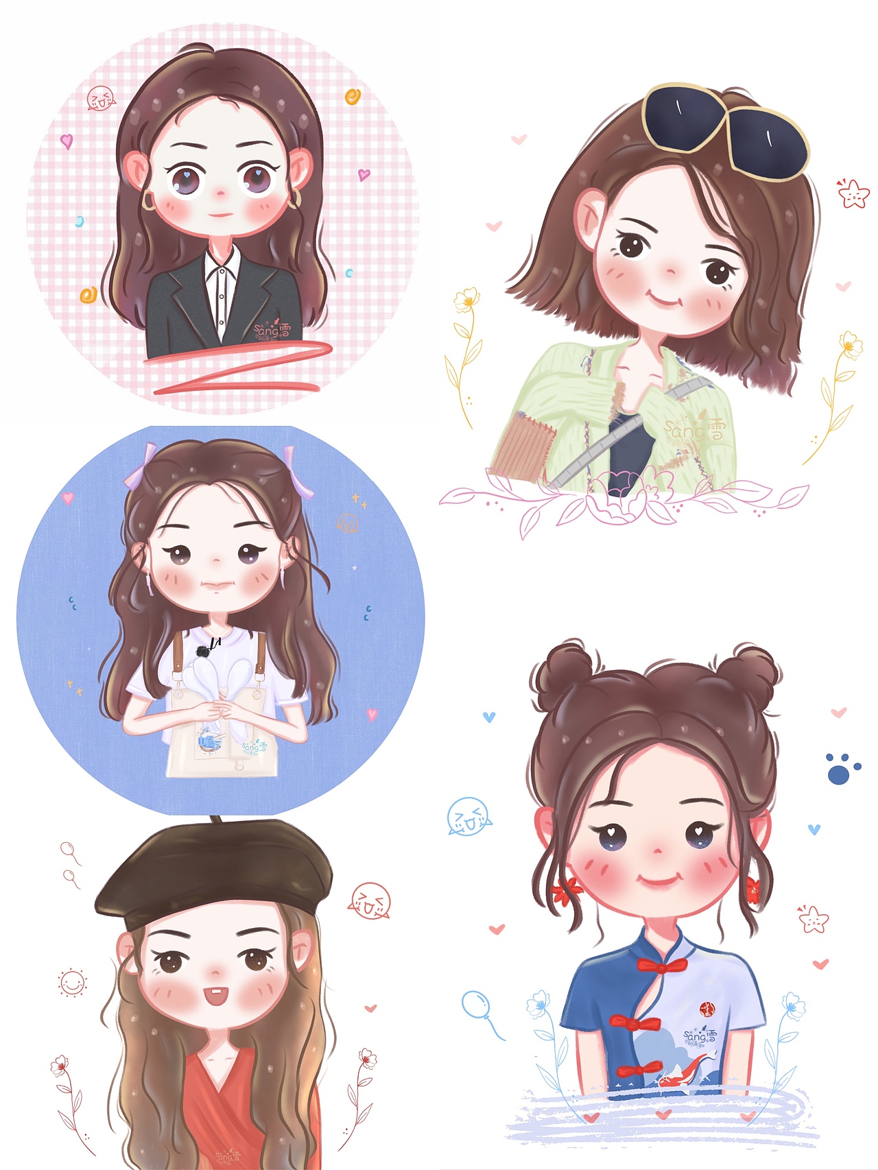 q版人物穿搭头像全身半身