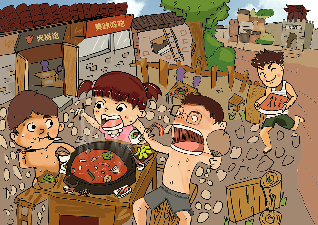 卡通做饭女孩设计图__其他_动漫动画_设计图库_昵图网nipic.com