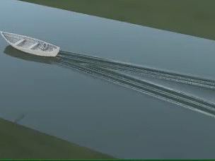 HOUIDNI制作小船水面划行