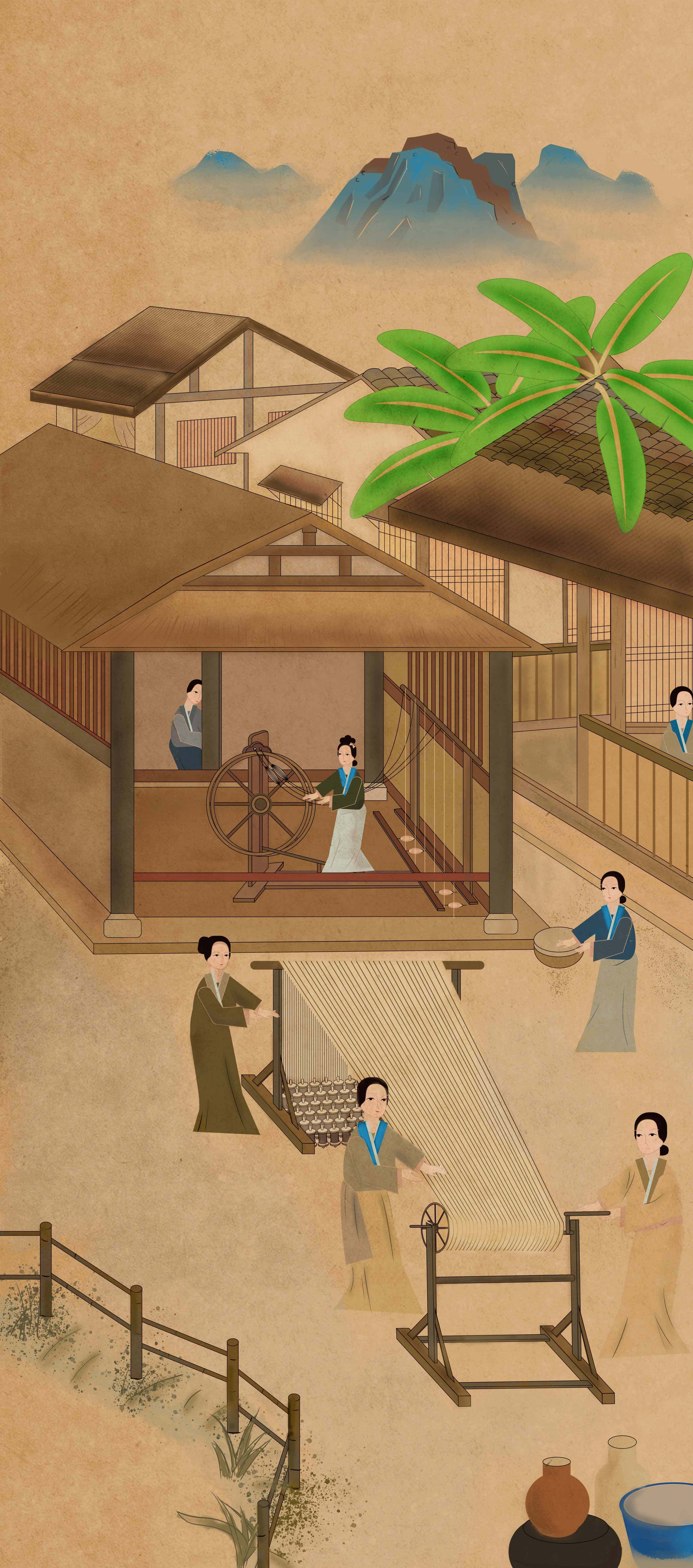 织布图|插画|商业插画|hi_小牛 - 原创作品 - 站酷 (zcool)