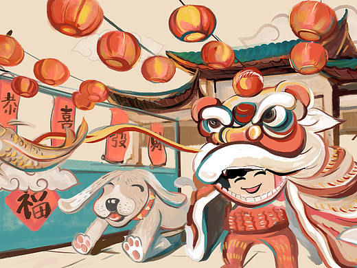 春節(jié)（個人主頁-ZMjU2MDE3MjQ=） - 商業(yè)插畫 - 站酷設(shè)計師EYERIC原創(chuàng)素材 - 站酷ZCOOL