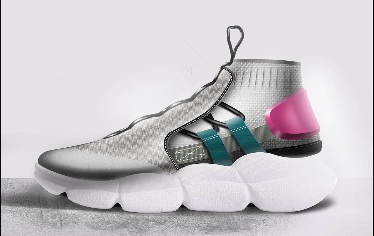 ps二维渲染手绘——运动鞋表达