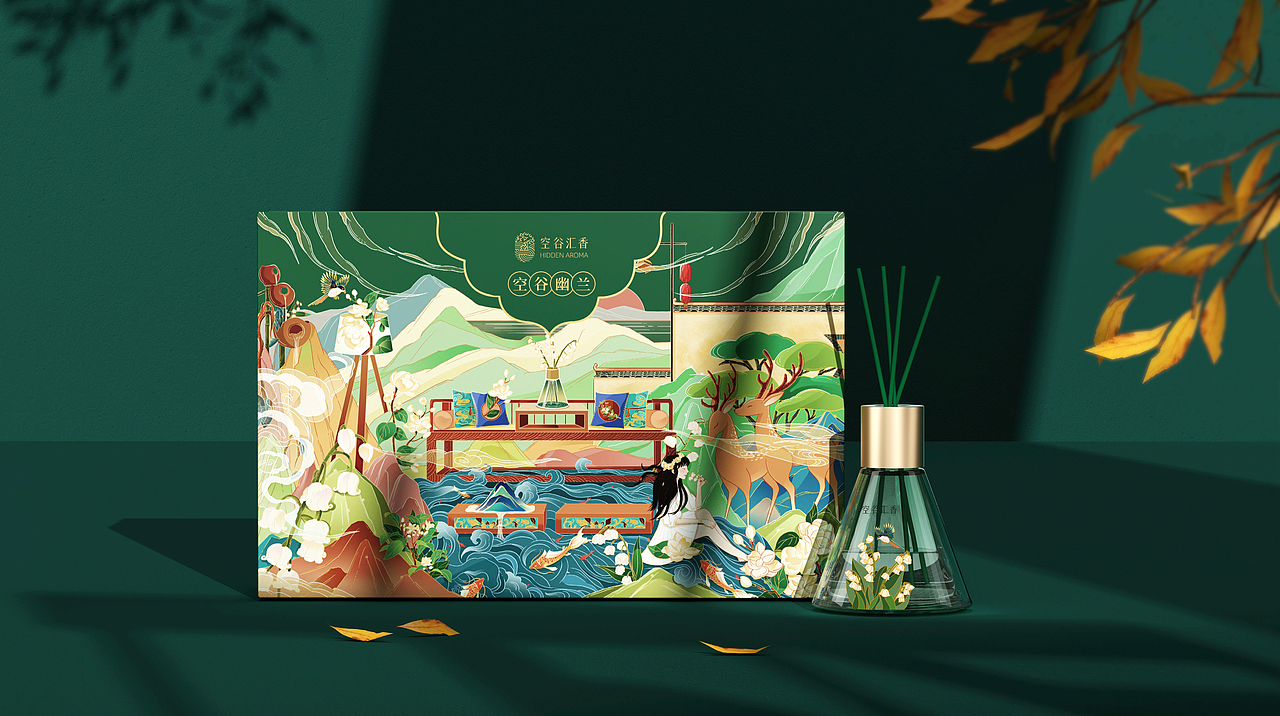 空谷汇香香氛系列包装设计（图ZMjc0NjIwMTA4） - 商业插画 - 站酷设计师何小婷原创素材 - 站酷ZCOOL
