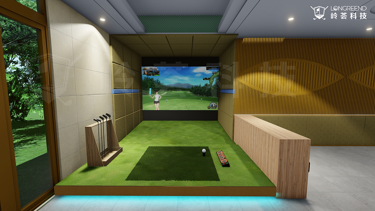 近两个月给客户做的方案效果图含人工果岭&室内高尔夫