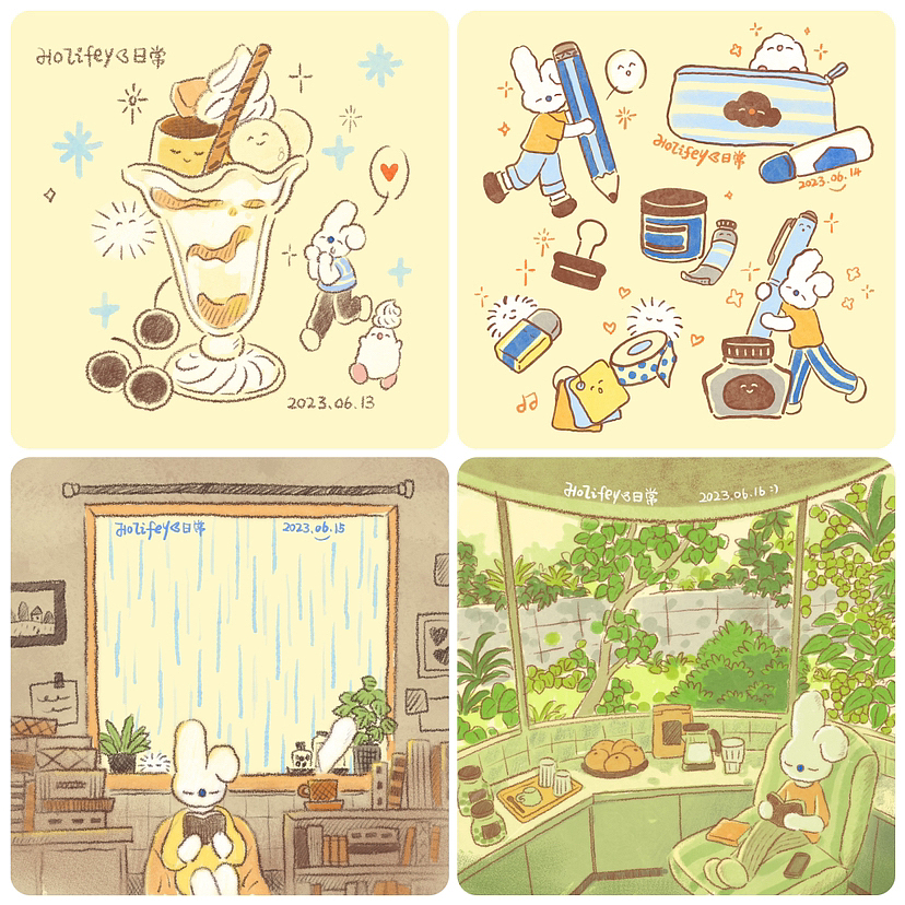 迷迷糊糊的六月/日常小画