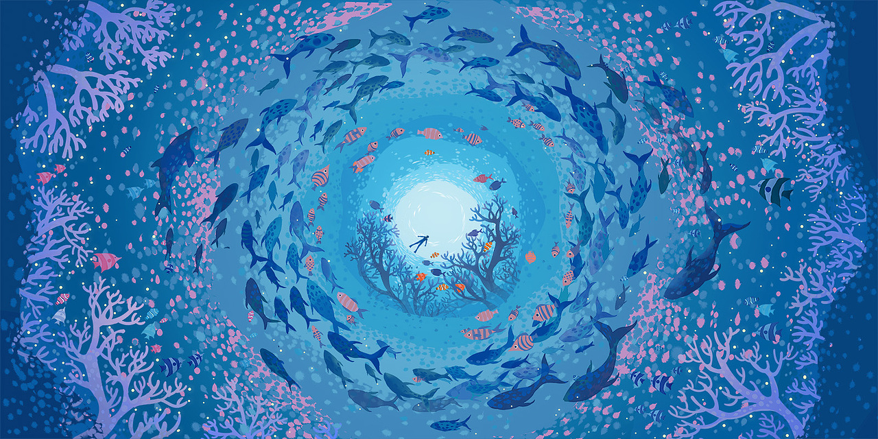 深海·宫殿·湖 插画&动效设计