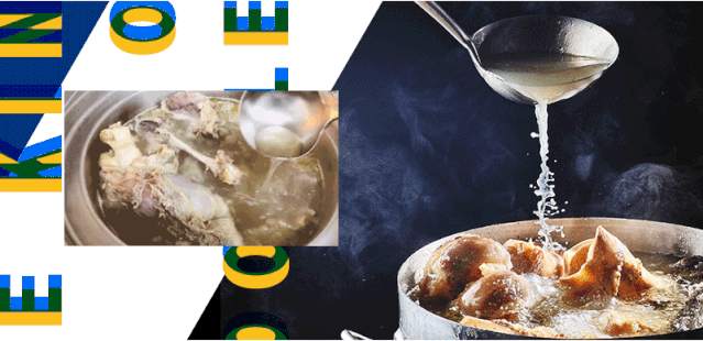 每天以幾十斤新鮮上等的
牛骨黃牛肉現熬入湯