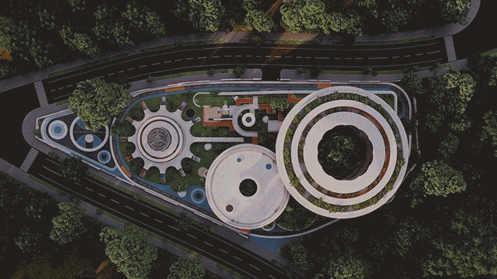 着眼于未来视角的现代化科学设计,考虑到建筑的使用寿命,迪卡在设计户外景观区时,将海绵城市纳入首要考虑因素:
<br>“交通流线、日照状态、生态环保<br>结合海绵之城的设计<br>将校园和周边市政道路、绿化带等<br>形成一个良好的生态循环系统<br>这是未来校园最为重要的「呼吸感」”