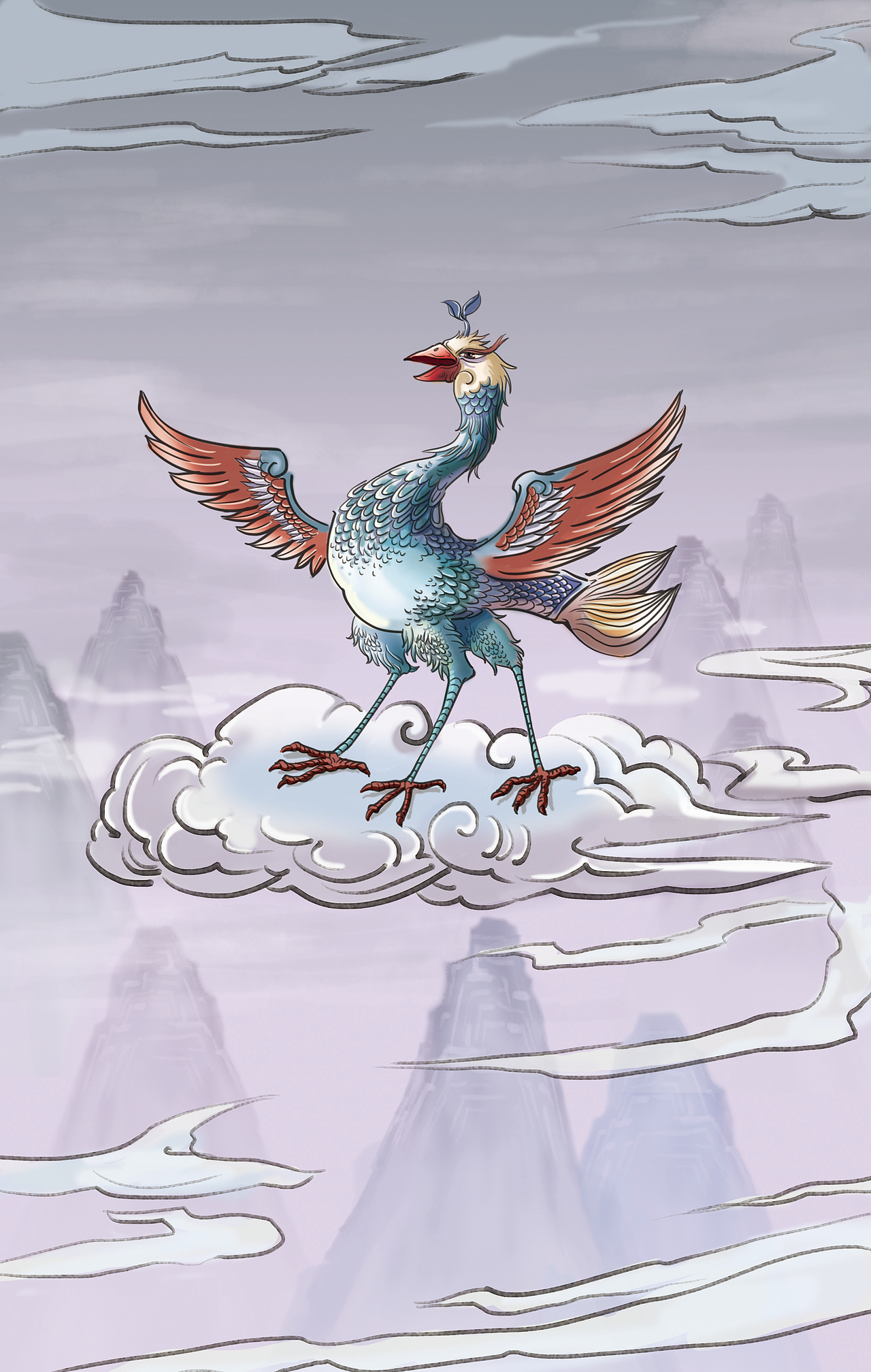 中国神话系列神兽（图ZMjIyNDAyMDA0） - 商业插画 - 站酷设计师一风老师原创素材 - 站酷ZCOOL