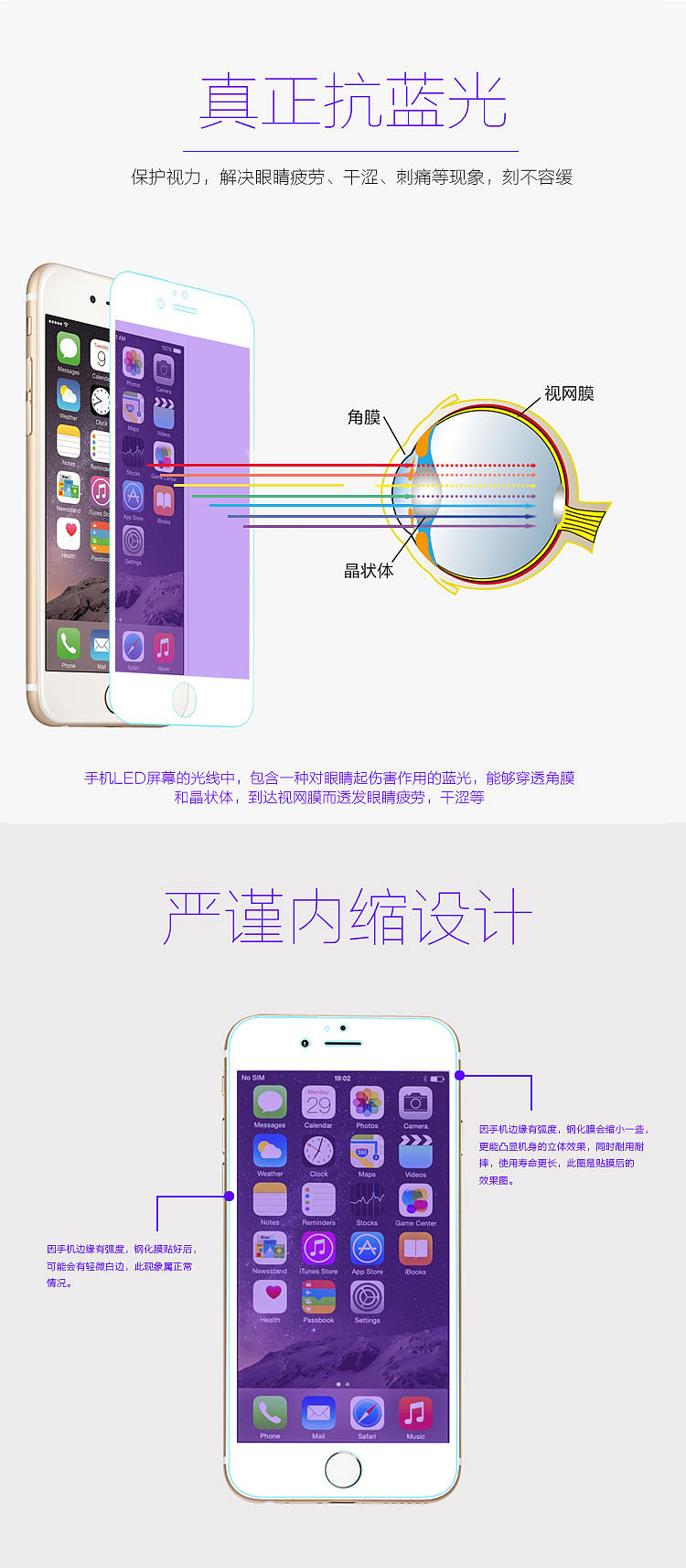 iPhone 6s/6s p超薄全覆盖手机保护膜