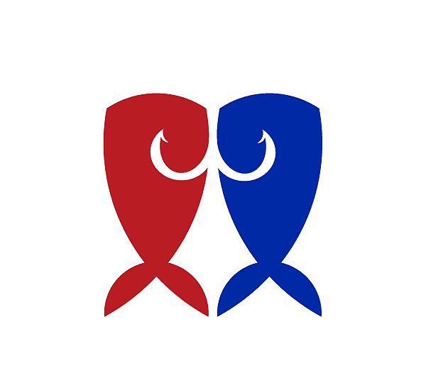 第二个阴阳鱼中间负型留出"s"双字拼音首写字母,程序说像商业银行logo