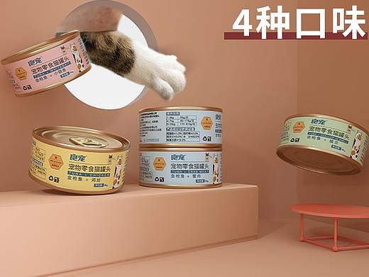宠物食品类目猫罐头猫粮包装主图详情页首页设计三维
