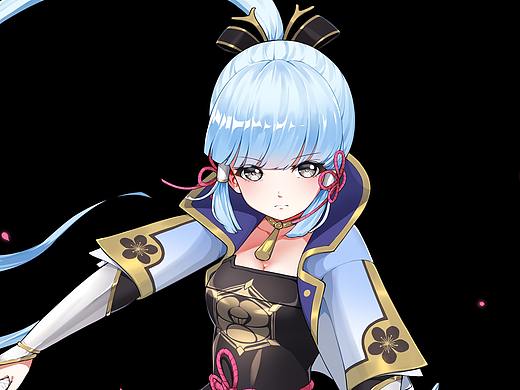 神里绫华（个人主页-ZNDYzNzcxMTI=） - 游戏原画 - 站酷设计师不吃芒果味原创素材 - 站酷ZCOOL