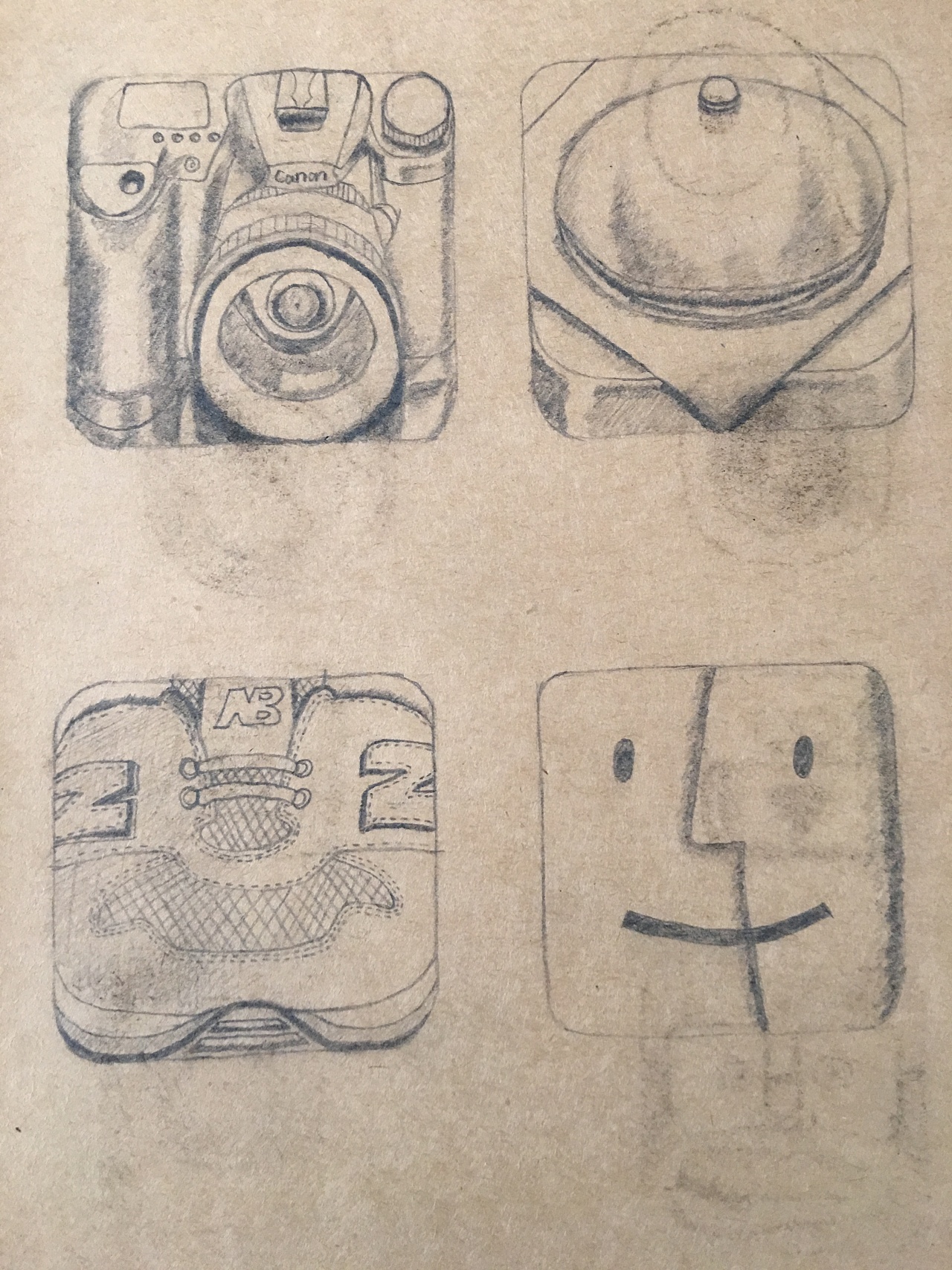 拟物图标,不过当时画完没拍照,现在有点花了