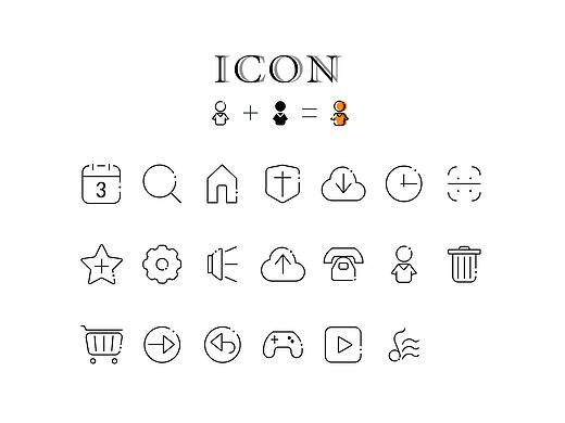 线性，剪影，mbe图标