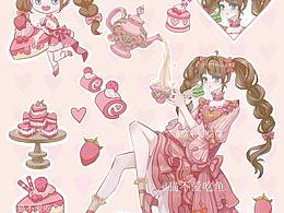 原創(chuàng)貼紙—下午茶