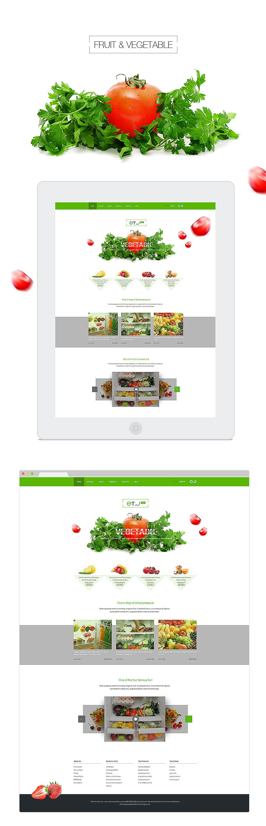FRUIT & VEGETABLE （revise）（图ZMjI2MzMyMjA=） - 企业官网 - 站酷设计师Steven1990原创素材 - 站酷ZCOOL