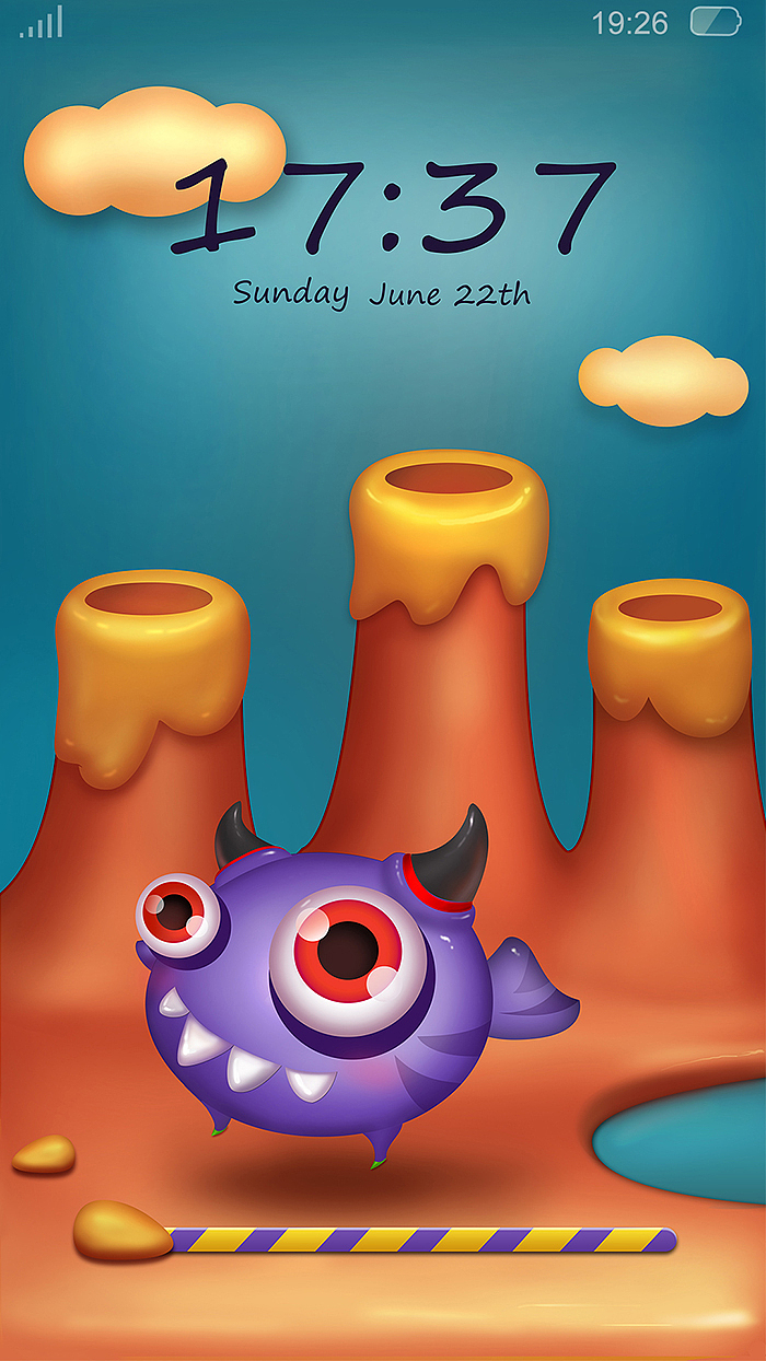 Cute little monster（图ZMTc4Nzg3ODQ=） - 主题/皮肤 - 站酷设计师懒羊羊的零食口袋原创素材 - 站酷ZCOOL