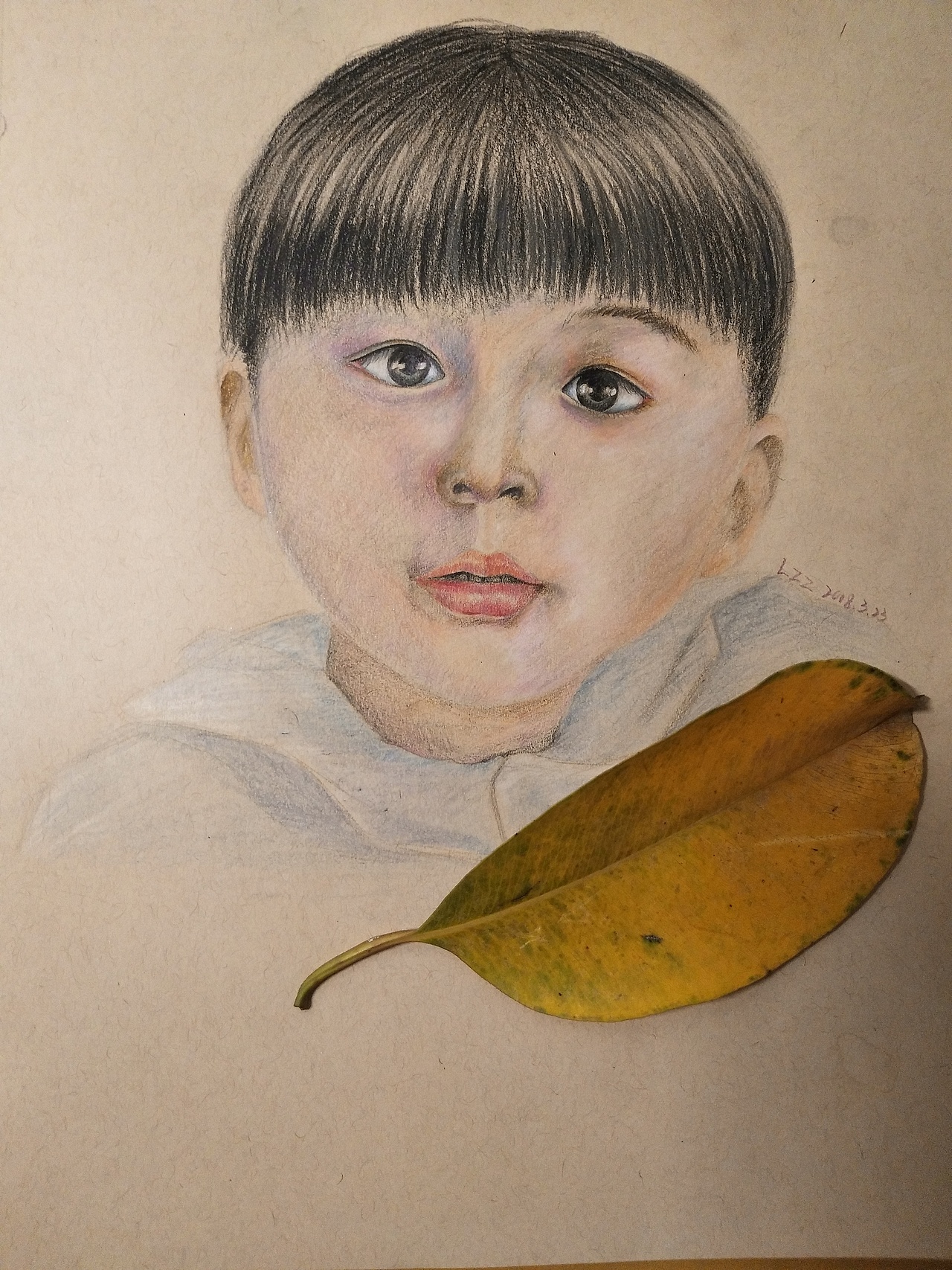 【彩铅-小男孩】|纯艺术|绘画|卓之_原创作品-站酷zcool