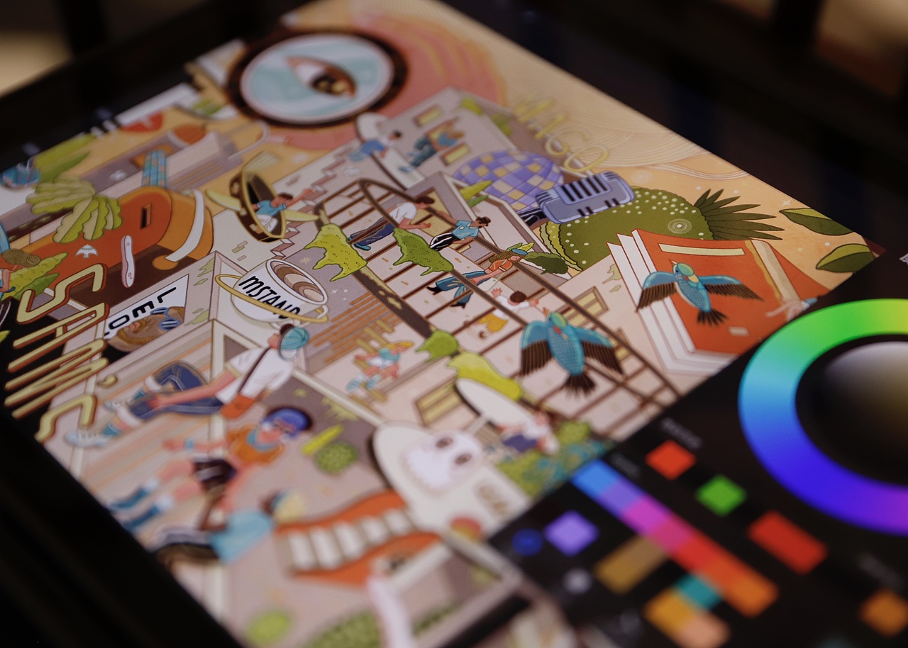 《有点着迷》| 杭州奥体印象城开幕插画（图ZMjUyNjQ2MDcy） - 商业插画 - 站酷设计师曾亦心原创素材 - 站酷ZCOOL