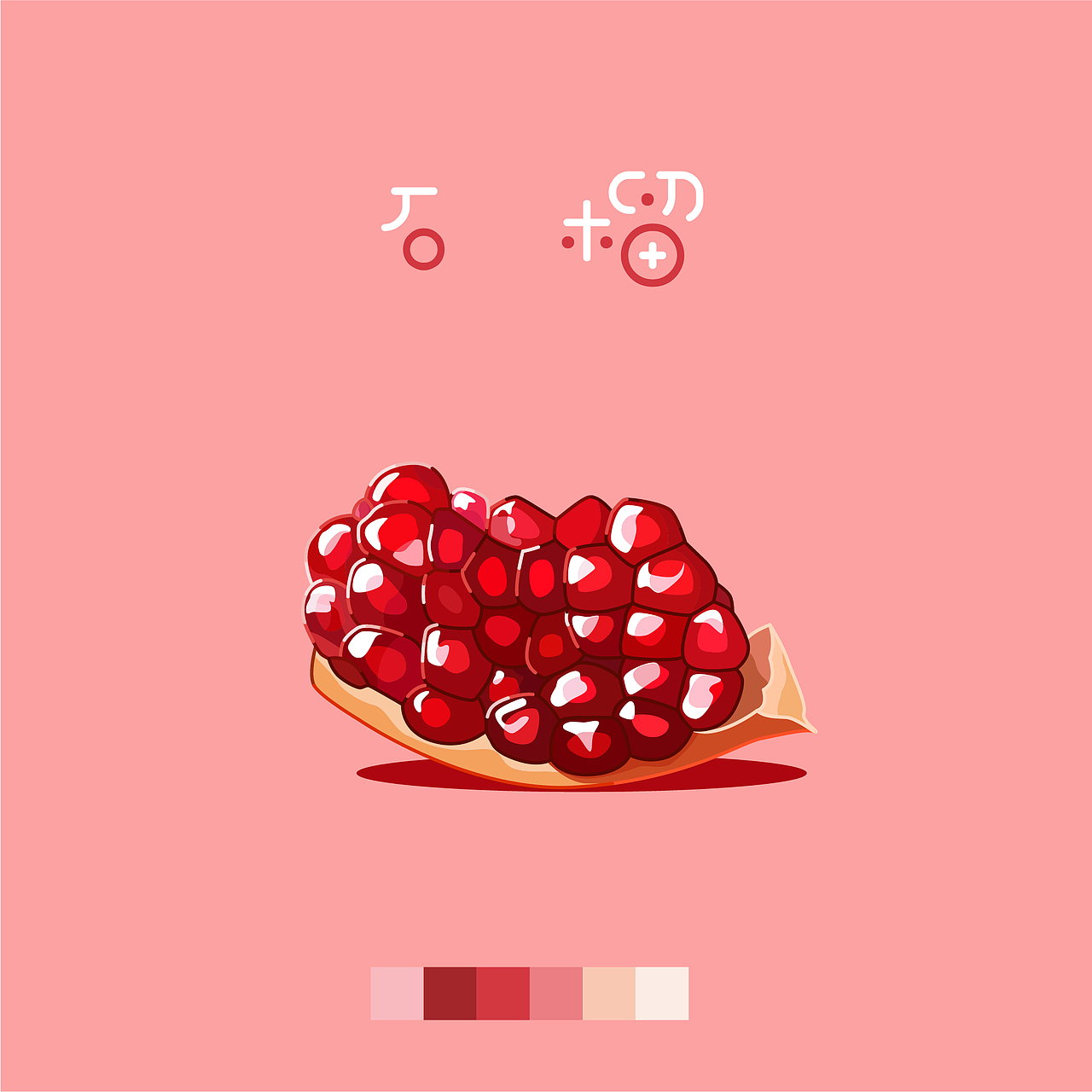 矢量石榴（图ZMTA5MDM5MDg0） - 艺术插画 - 站酷设计师Gleam君原创素材 - 站酷ZCOOL