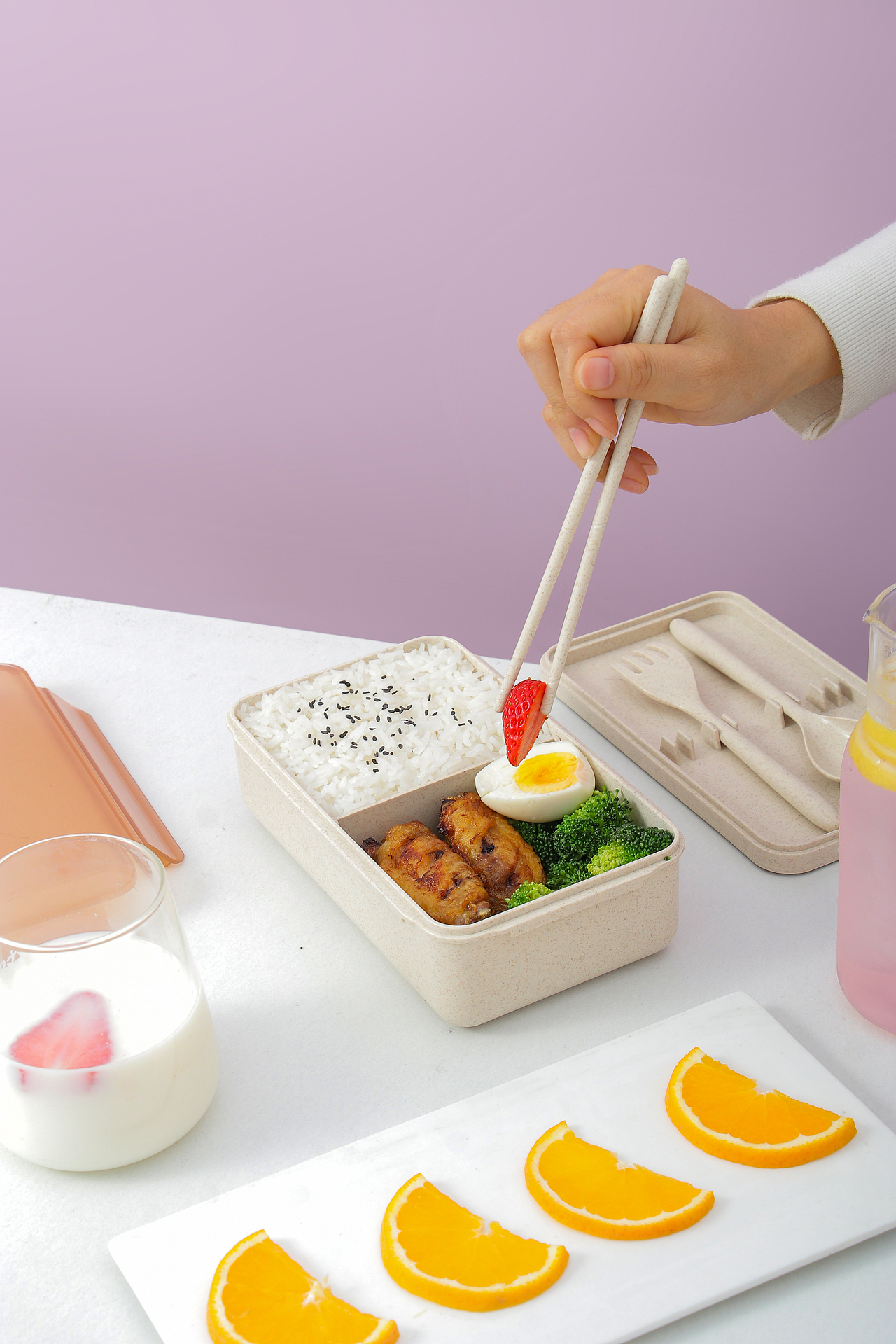 分隔饭盒拍摄 小麦饭盒套装 北欧风（图ZMTg5NTIwODMy） - 产品摄影 - 站酷设计师云摄STUDIO原创素材 - 站酷ZCOOL