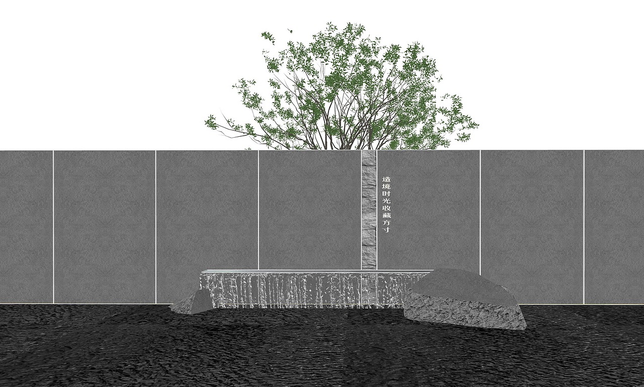 景墙SU模型下载