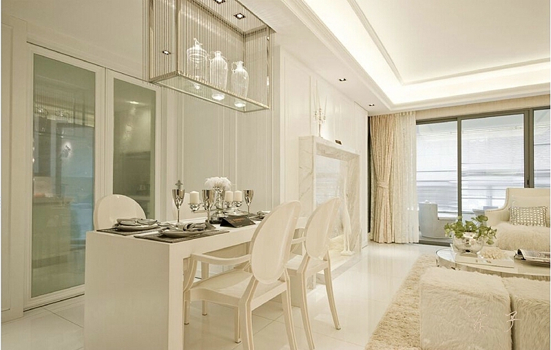 石家庄星河盛世两室90㎡诗意空间~蝶变-简约混搭风装修效果图