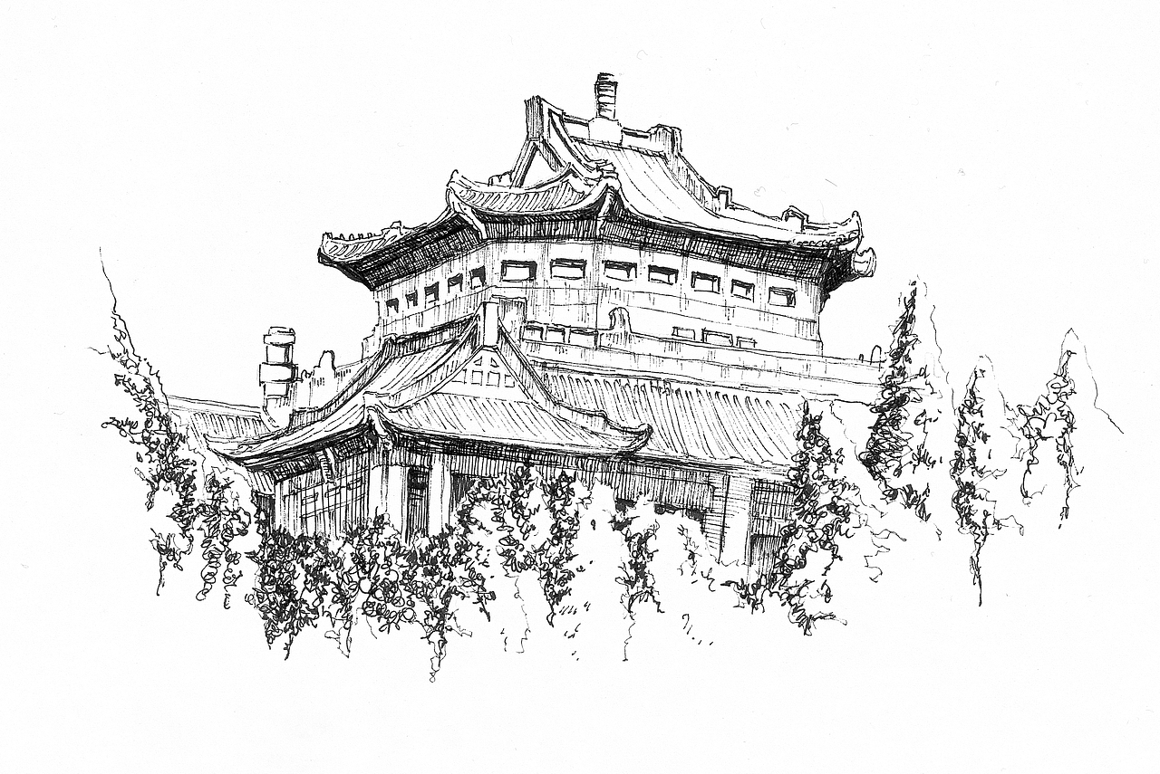 翻一翻曾经的图源自举人手绘武汉大学