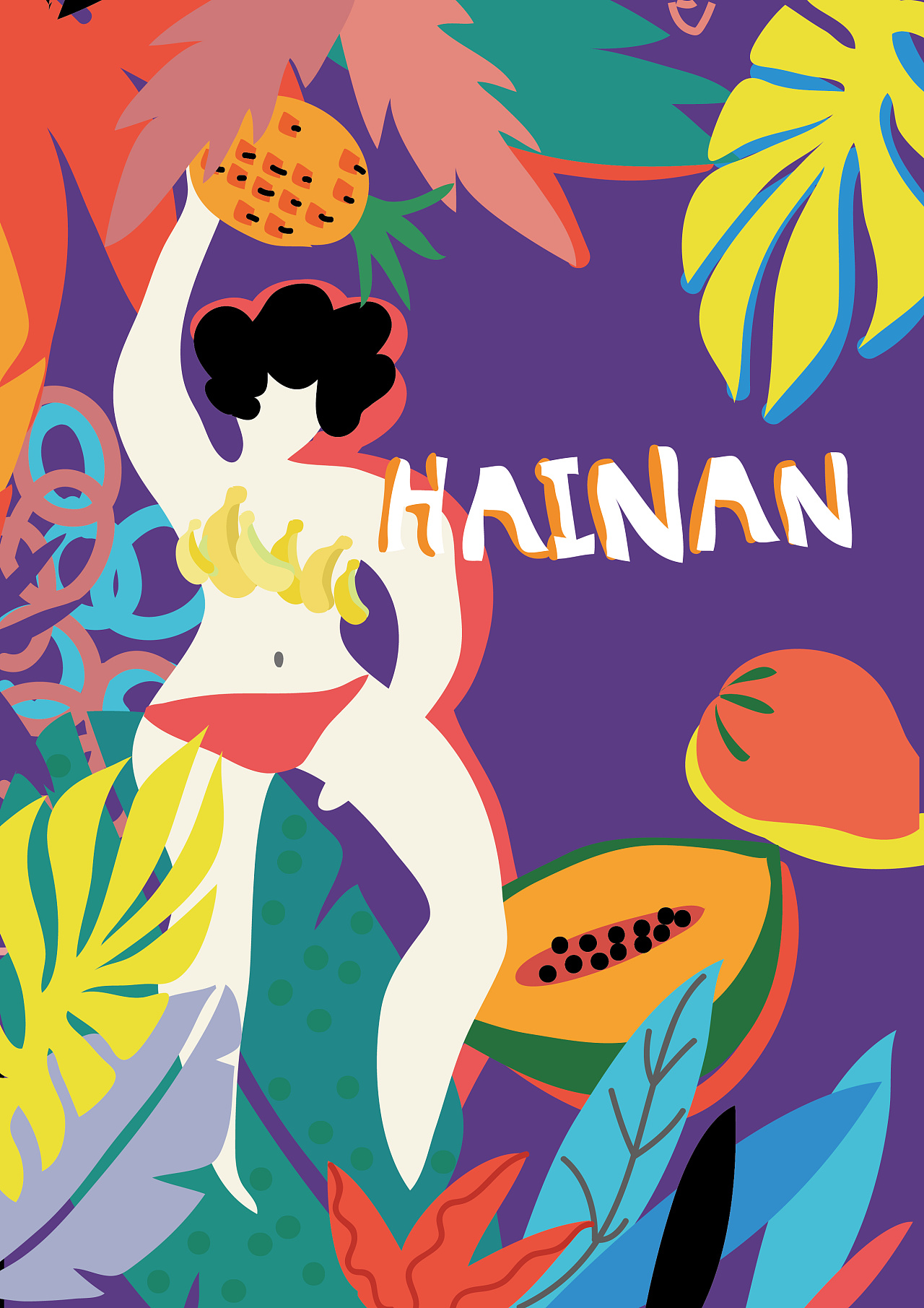 热带风情|插画|商业插画|金宝侠dreamy - 原创作品 - 站酷 (zcool)