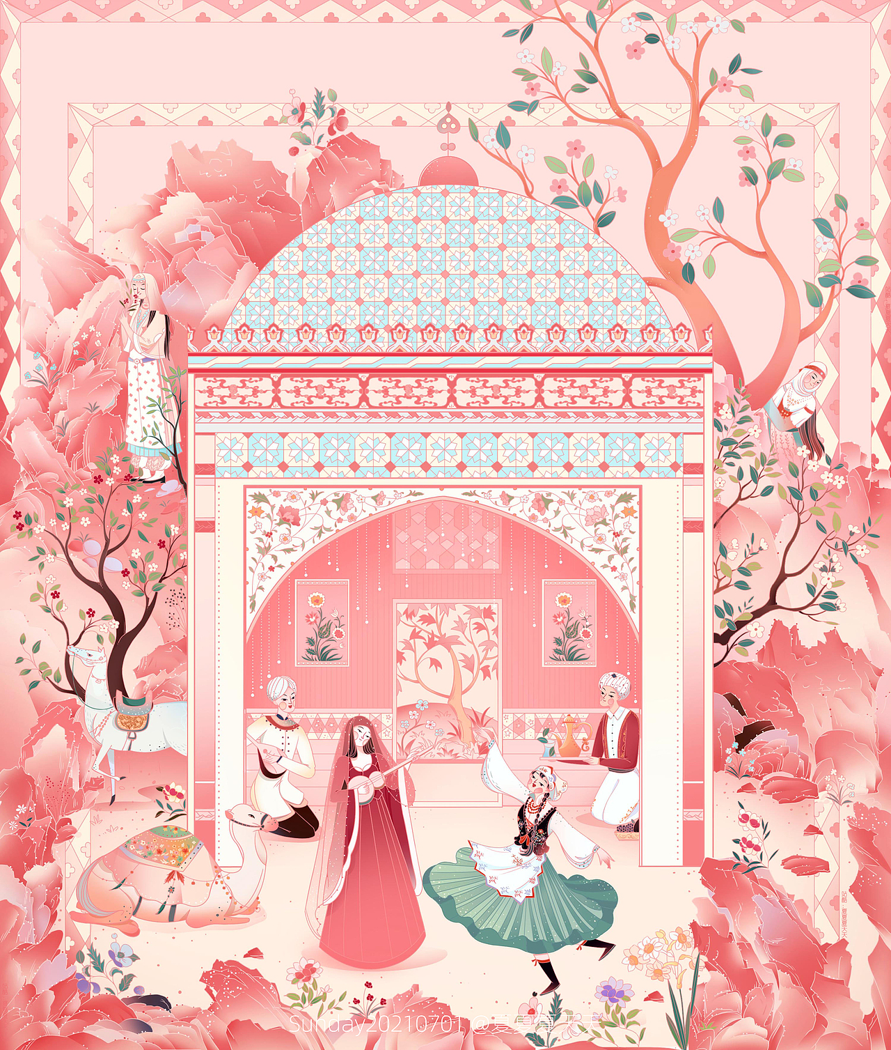 国风插画&小清新茶叶包装插画