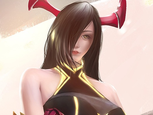 临摹sakimichan黑暗塞尔达